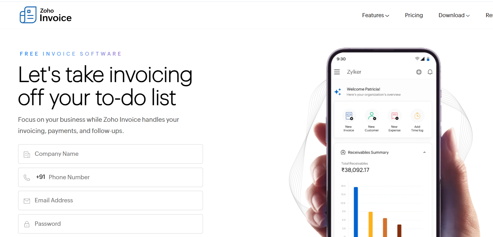 Zoho Invoice