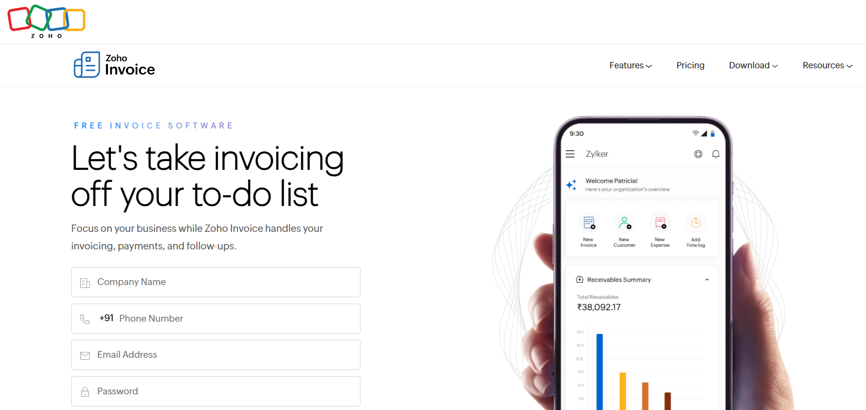 Zoho Invoice