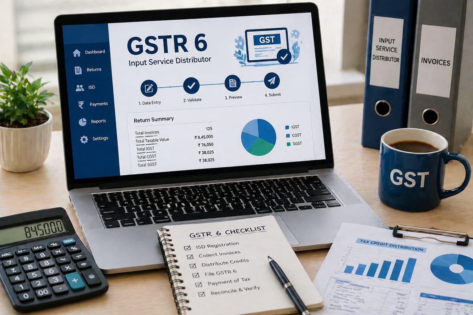 Gstr240 How to File GSTR-6 for ISD Under GST