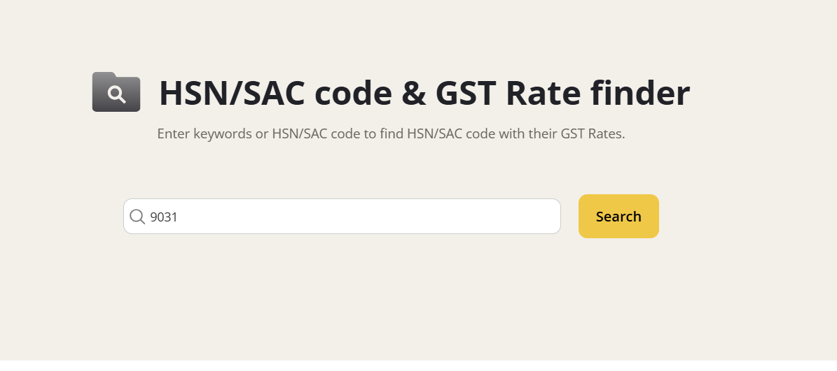 GST Rates and HSN Code 9031 for Measuring Instruments