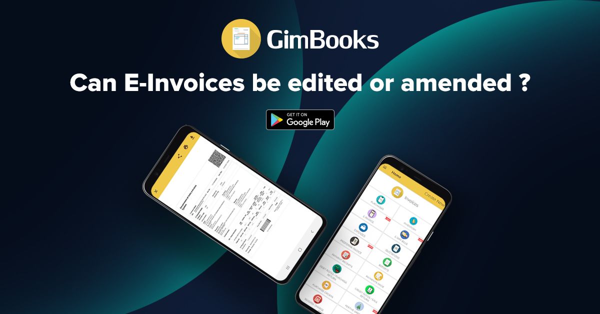 Can e-invoices be edited or amended?