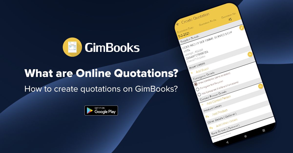 What is Online Quotation? How to create a Quotation in GimBooks?
