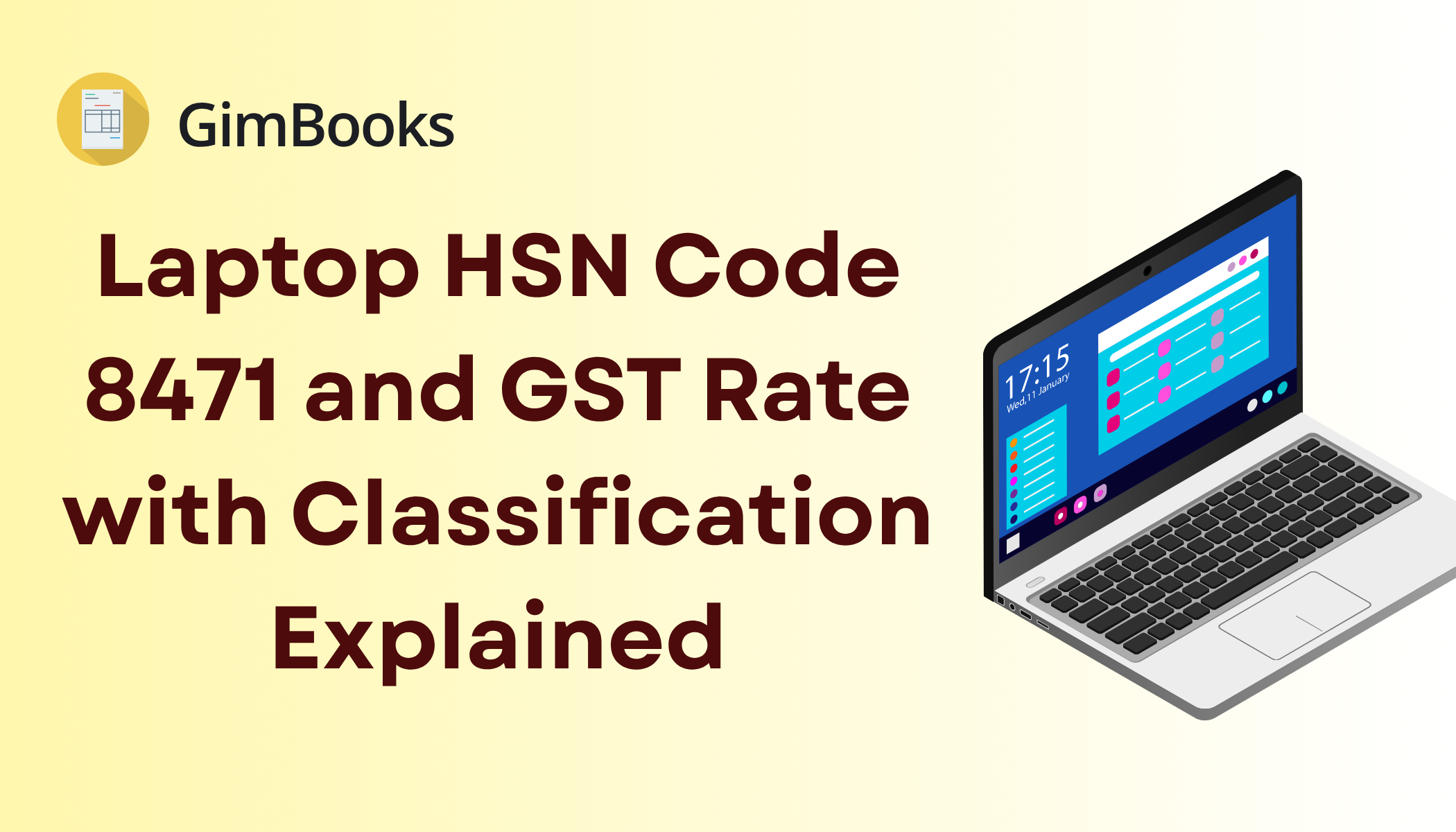 Laptop HSN Code 8471 and GST Rate