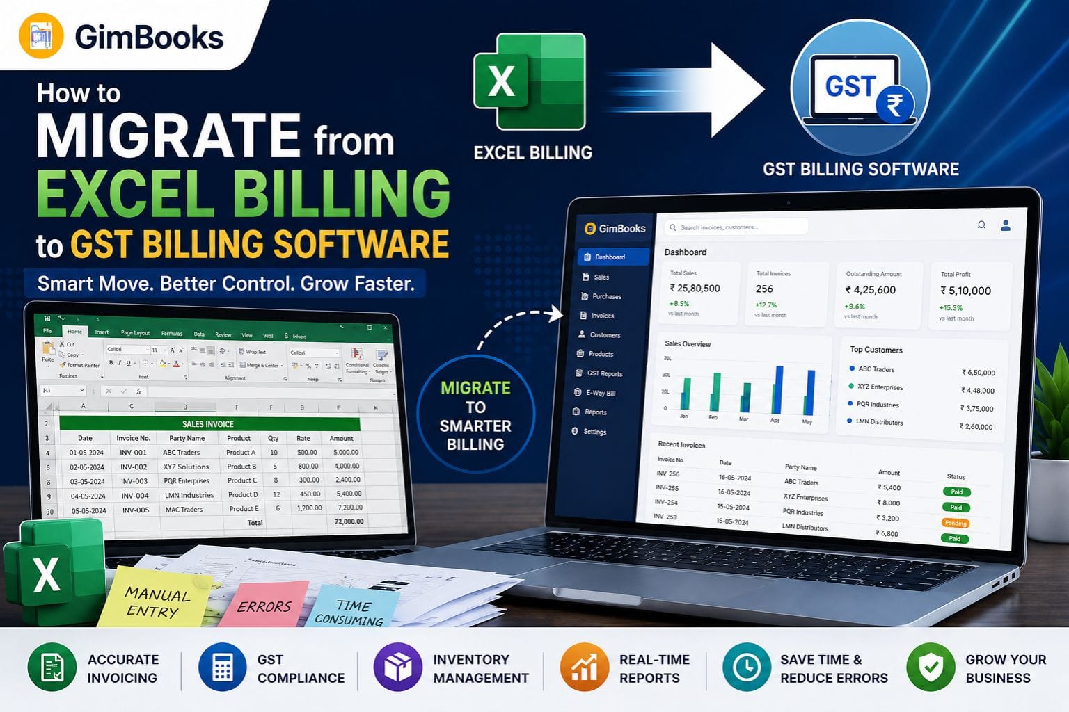 How to Migrate from Excel Billing to GST Billing Software (2026 Guide)