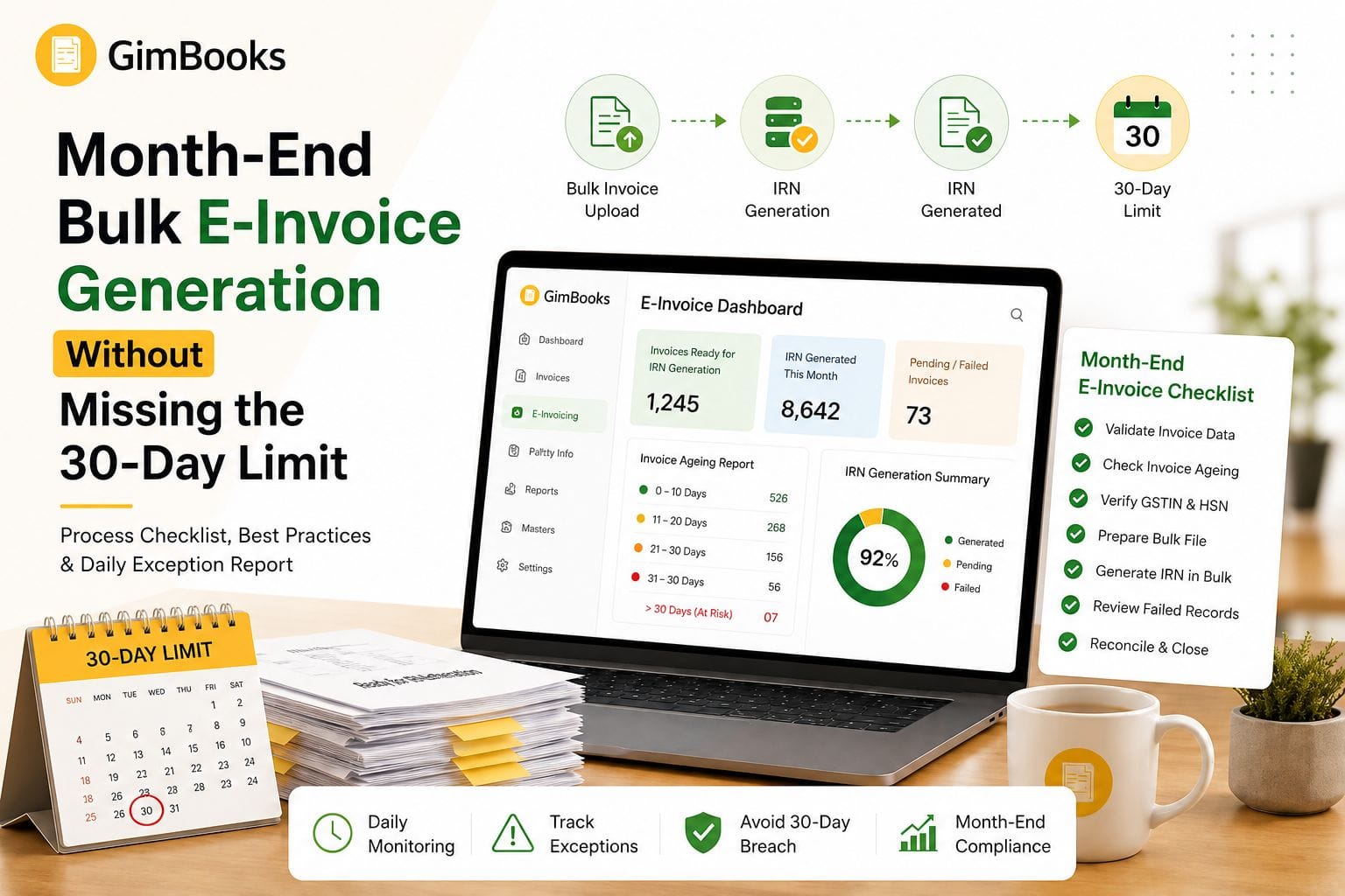 Month-End Bulk E-Invoice Generation Without Missing the 30-Day Limit