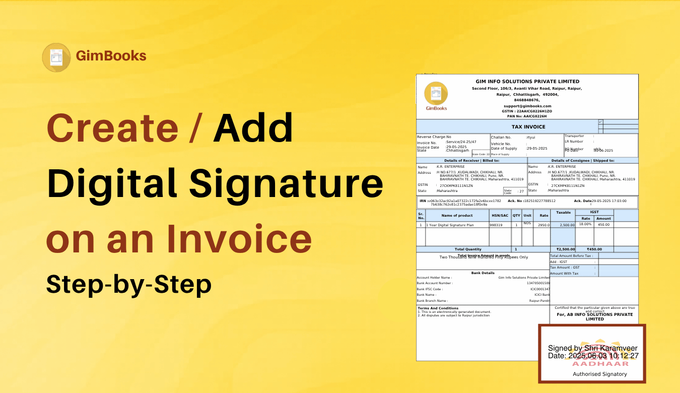 gimbooks gst digital signature