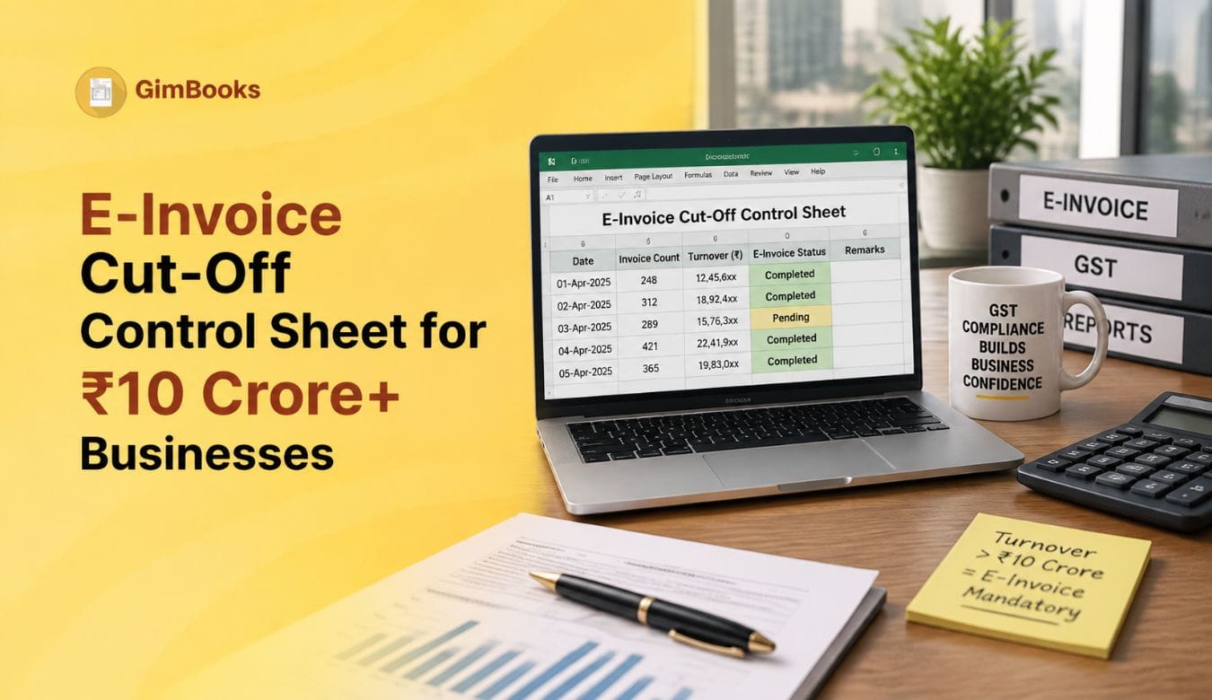 E-Invoice Cut-Off Control Sheet for ₹10 Crore+ Businesses