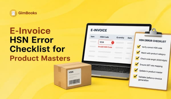 E-Invoice HSN Error Checklist for Product Masters