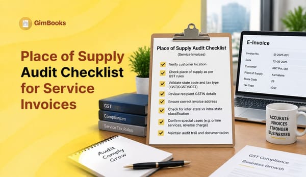 Place of Supply Audit Checklist for Service Invoices