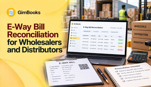 e way bill reconciliation for wholesalers